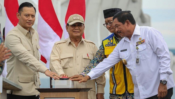 Pesan Keras Prabowo saat Pertama Kali Resmikan Proyek Infrastruktur
