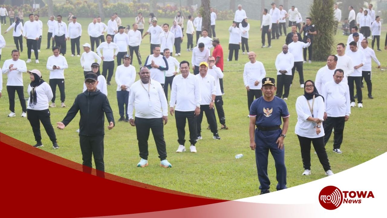 Mendagri dan Kepala Daerah Gelar Senam Bersama dalam Pembukaan Retret di Akmil Magelang