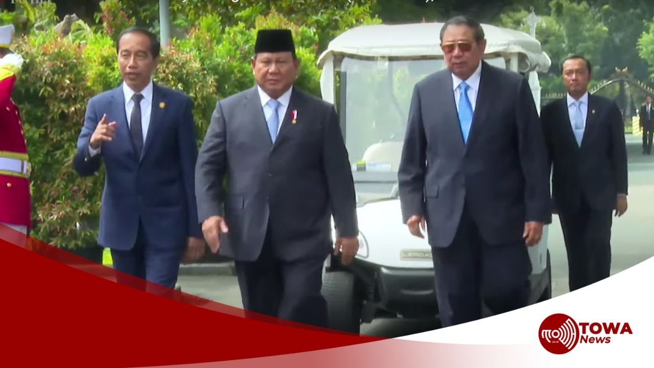 Peluncuran Danantara, Prabowo, SBY, dan Jokowi Tiba dengan Mobil Buggy