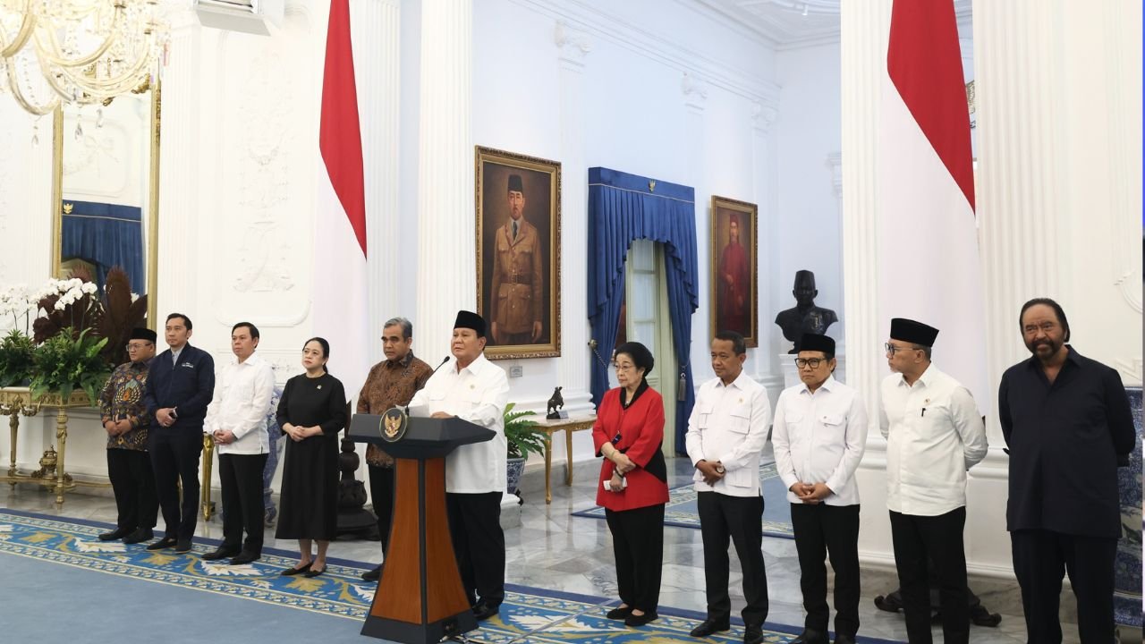 8 Poin Pernyataan Presiden Prabowo Bersama Ketua Umum Parpol Terkait Demonstrasi